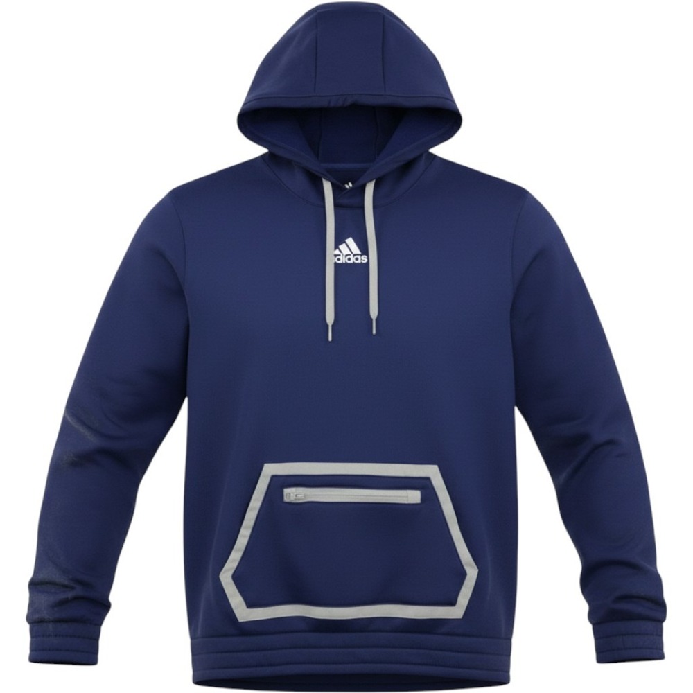 Adidas Men's Kangaroo Pocket Soft Fleece Team Issue Pullover Hoodie‎ Navy Size M